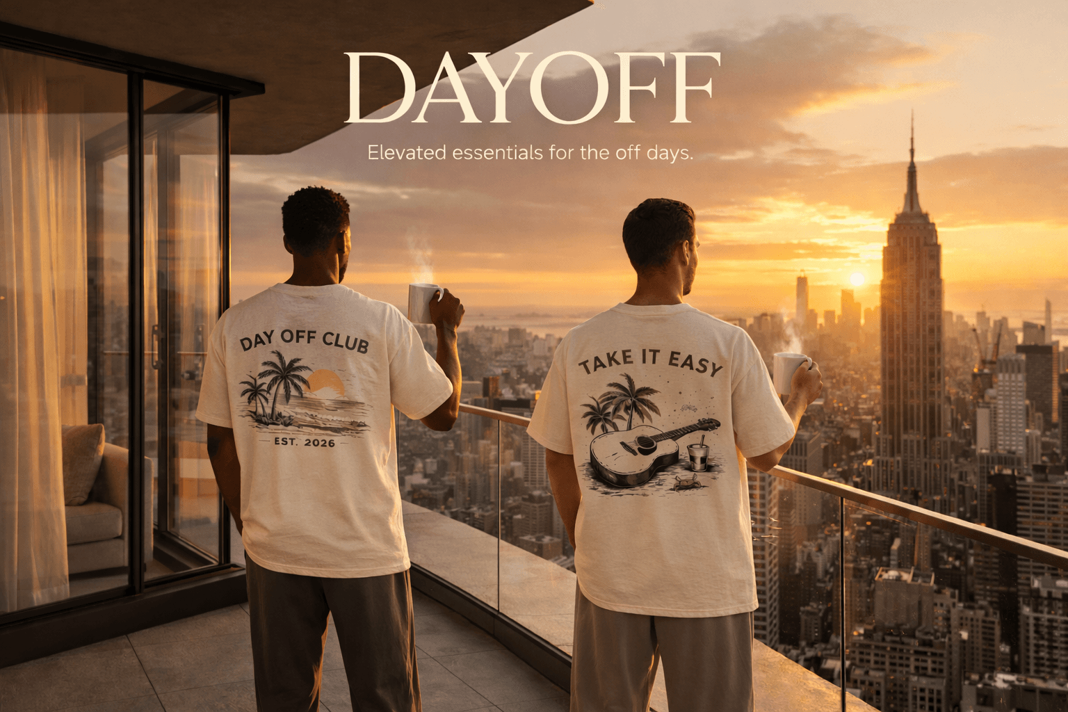 DayOff sunrise NYC balcony